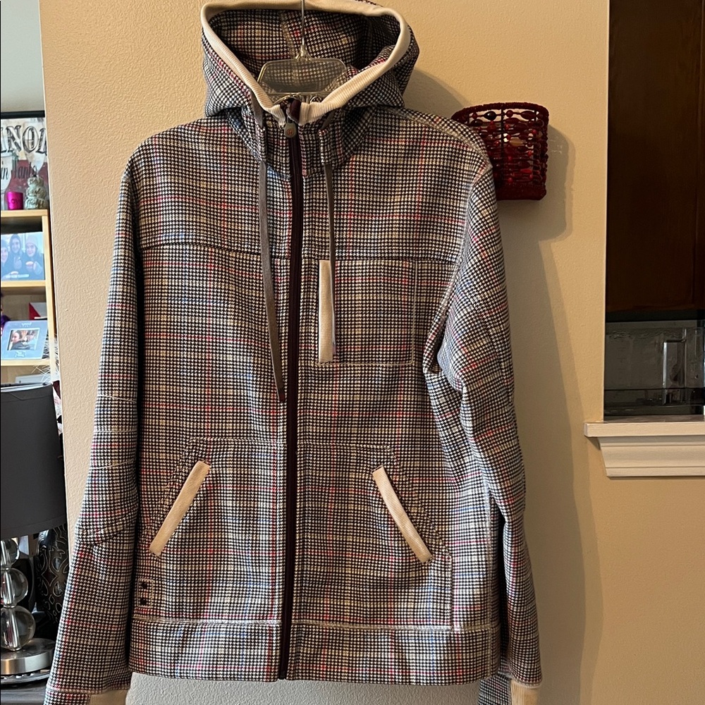 lululemon athletica Plaid Jacket - Brown, Cream, and Red